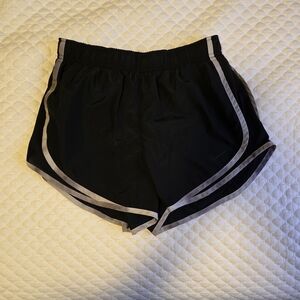 Nike Black and Gray Women's Athletic Shorts